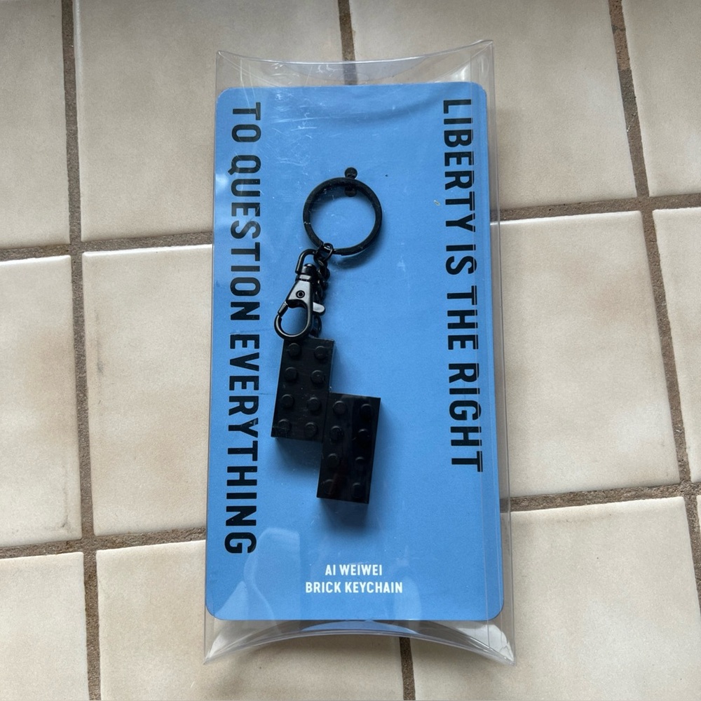 Ai Weiwei Brick Keychain “Liberty is the right to question everything” NWT